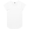 White CB Clothing Womens Curved Hem T-Shirts